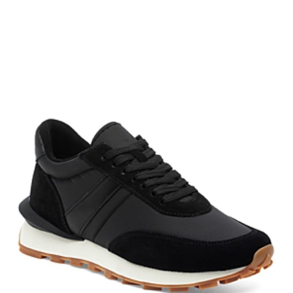 J Slides Black and White Athletic Shoes Sleek Design
